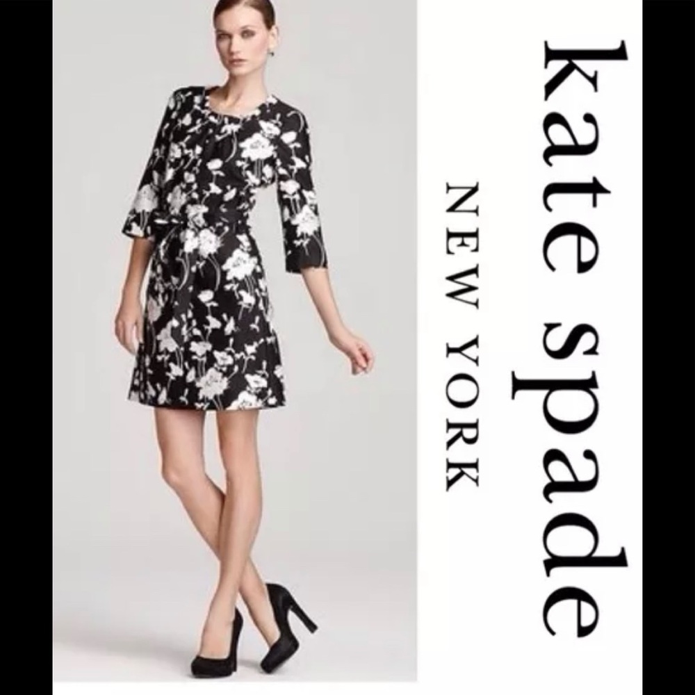 Florence Broadhurst for Kate Spade beautiful black and white silk Dorothy shift
